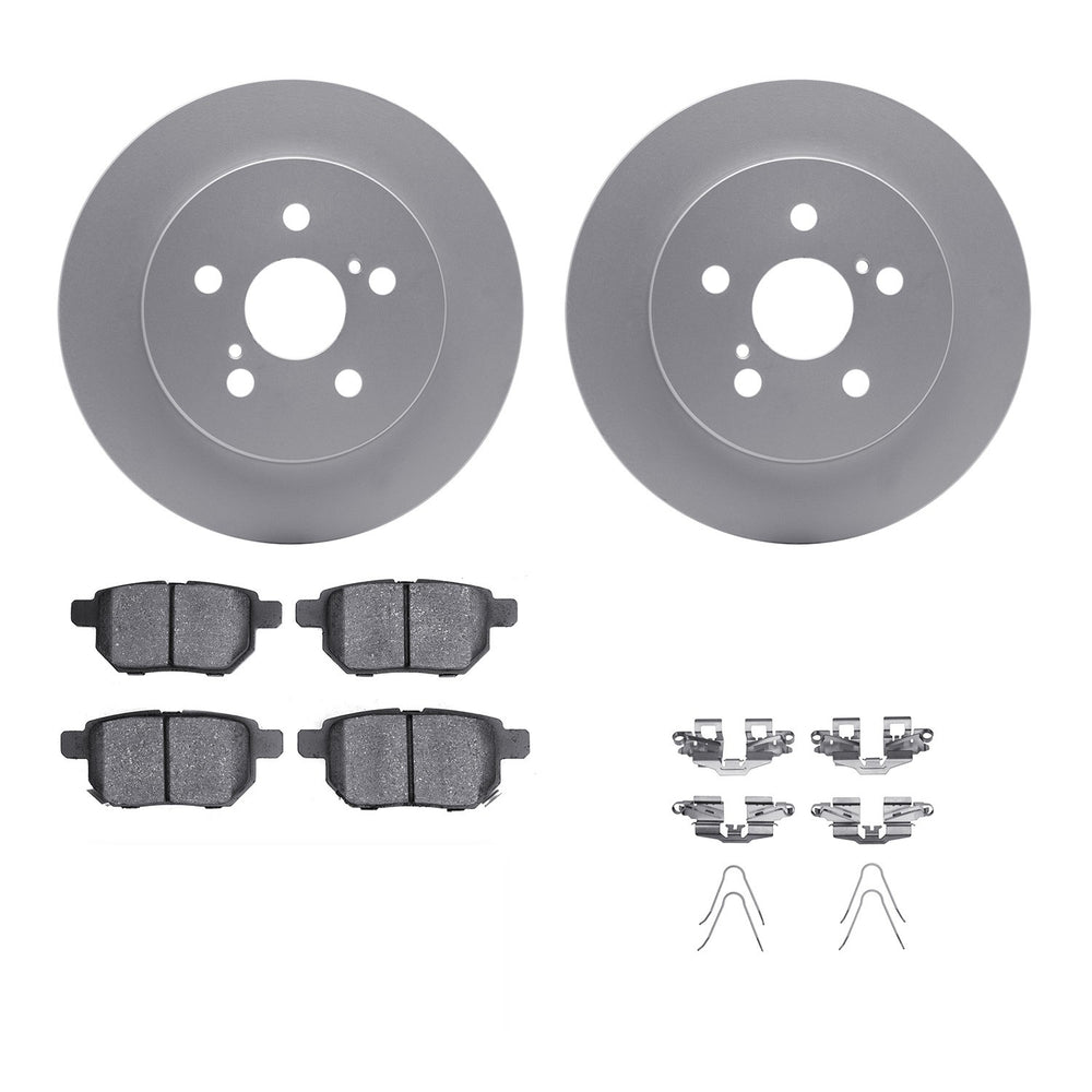 R1 09-24 Lexus CT200h Rear Carbon Coated Brake Rotor Set w/Ceramic Pads and Hardware