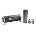 DeatschWerks Stainless Steel 5/16in 10 Micron Universal Inline Fuel Filter Housing Kit (70mm)
