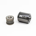 DeatschWerks Stainless Steel 5/16in 10 Micron Universal Inline Fuel Filter Housing Kit (70mm)