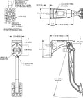 Wilwood Adjustable Single Pedal - Swing Mount - 7:1