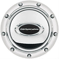 Horn Button Riveted Polished w/Black Logo