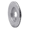 R1 Concepts Brake Rotor Drilled and Slotted Silver Fits Volvo S60
