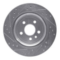 R1 Concepts Brake Rotor Drilled and Slotted Silver Fits Volvo S60