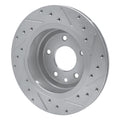 DFC 95-06 Jaguar XJ8 Rear Left Drilled & Slotted Silver Brake Rotor