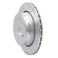 R1 1995-2006 Jaguar XJS Rear Right Drilled & Slotted Silver Brake Rotor