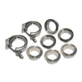 4.0 in V-band - 8 piece set (2C 3M 3F) QR