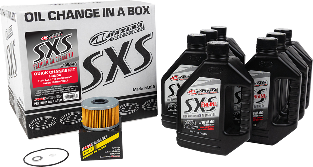 Maxima SXS Honda Talon Quick Change Kit w/Premium 10W40 Engine Oil/Filter/Hardware