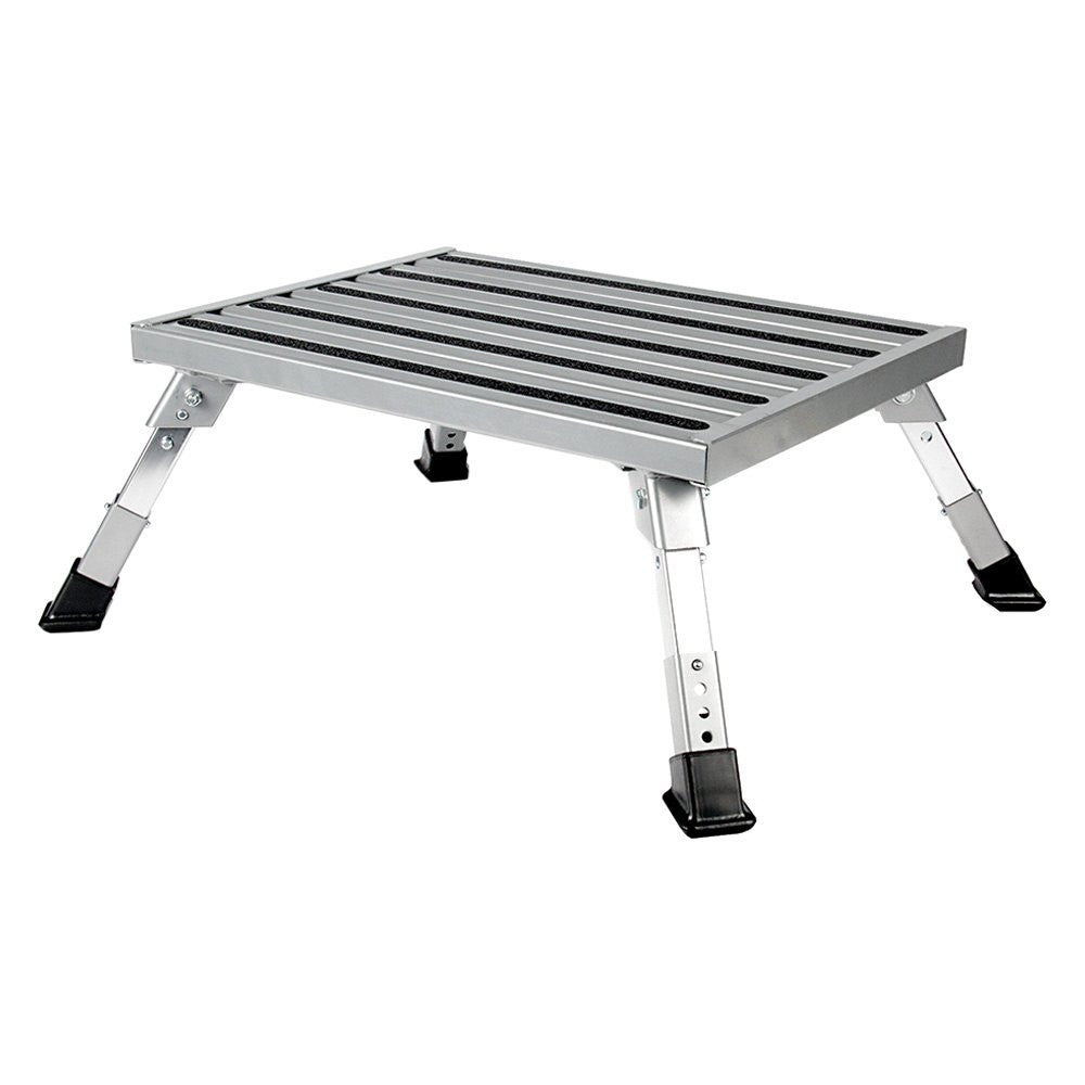 STEP STOOL ALUMINUM PLATFORM STEP ADJUSTABLE HEIGHT