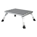 STEP STOOL ALUMINUM PLATFORM STEP ADJUSTABLE HEIGHT