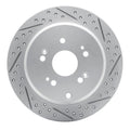 R1 05-18 Acura Rdx Rear Right Drilled & Slotted Geo-Carbon Rotor