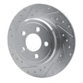 DFC 05-23 Chrysler 300 Rear Left Drilled & Slotted Silver Brake Rotor