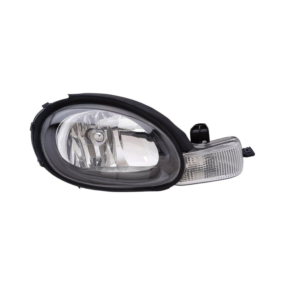 RH HEADLAMP ASSY COMPOSITE; W/BLACK BEZEL; NEON 0101