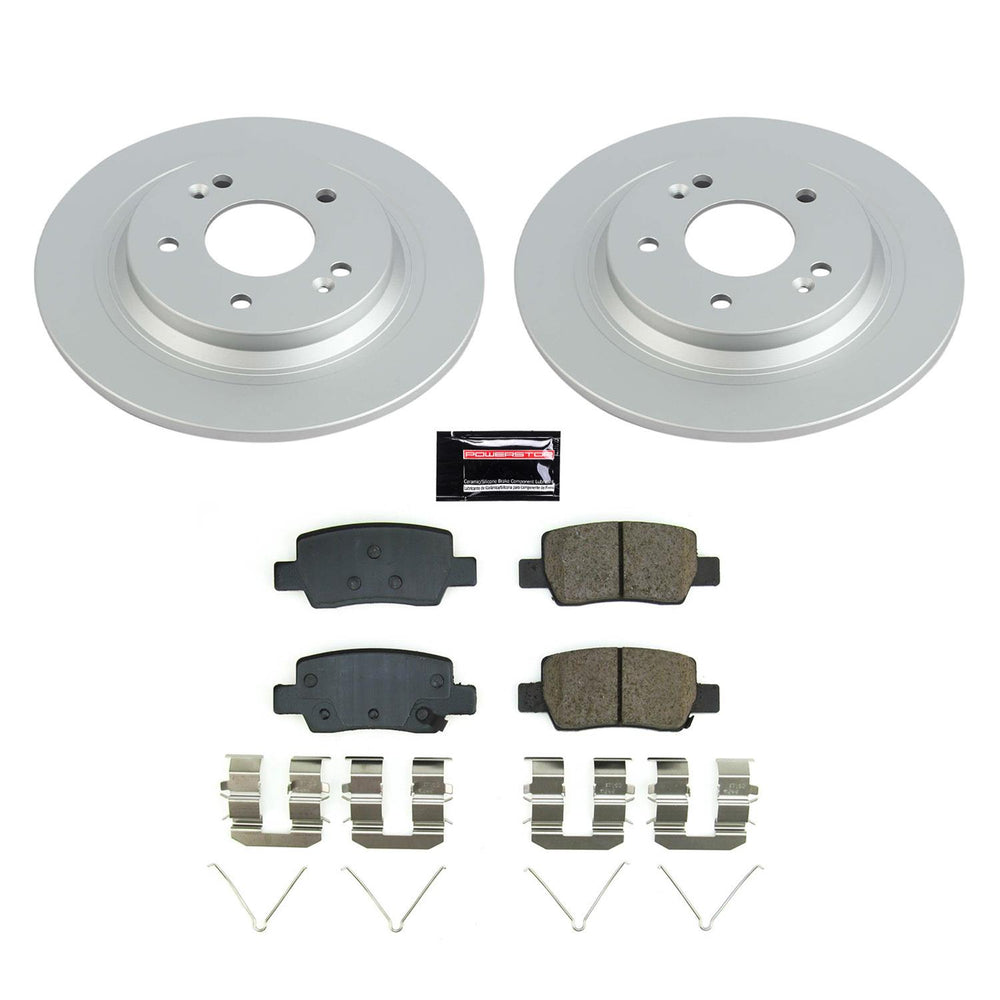 Power Stop 2021 Kia Seltos Rear Z17 Coated Brake Kit
