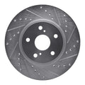 R1 86-92 Toyota Supra Front Right Drilled & Slotted Silver Brake Rotor