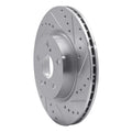 R1 86-92 Toyota Supra Front Right Drilled & Slotted Silver Brake Rotor