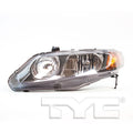 LH HEADLAMP ASSY 4DR SEDAN; INCL SIDE MARKER/PARK/SIGNAL LMPS; W/O BULBS OR SOCKETS CIVIC 0608