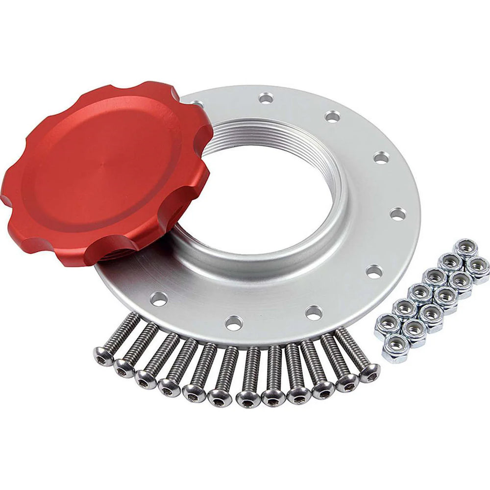 Fuel Cell Cap and Bung RCI/JAZ 12-bolt Red