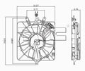 CONDENSER FAN/MOTOR ASSEMBLY BLADE/MOTOR/SHROUD HONDA FIT 20072008
