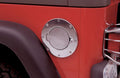 Billet Style Non-Locking Fuel Door Cover for 2007-2018 Jeep Wrangler JK and JK Unlimited, Chrome Rampage