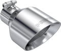 MBRP T304 SS Tip 2.5in ID, 5in OD Out, 8in Length, Angle Cut, Dual Wall