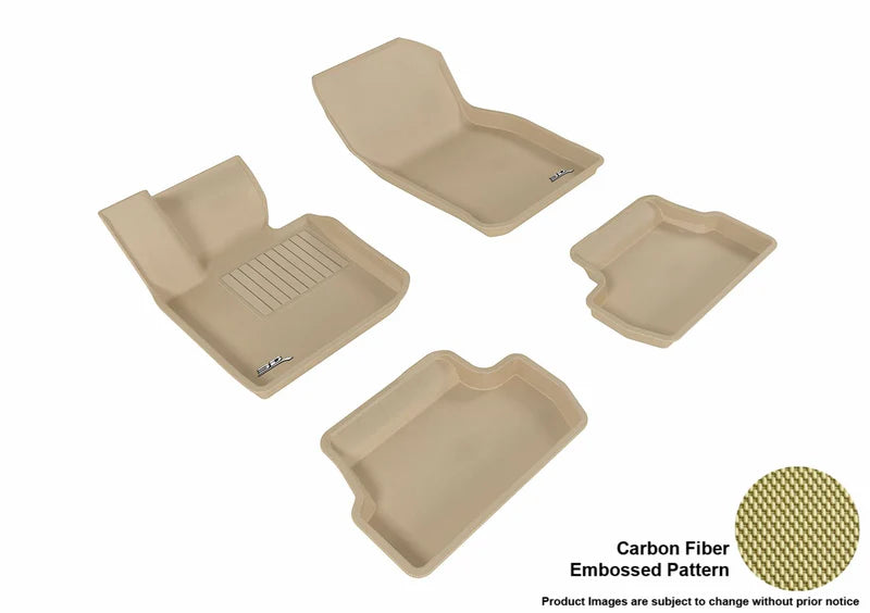 3D MAXpider 2014-2019 Mini Hardtop 2-Door Kagu 1st & 2nd Row Floormats - Tan