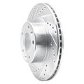 DFC 93-95 Mazda RX-7 Front Left Drilled & Slotted Silver Brake Rotor