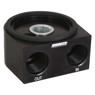 Moroso Universal Oil Filter Adapter - Sandwich - Oil Cooler - 18mm-1.5in Thread & 2-5/8in O-Ring