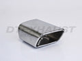 DOUBLE LAYER SQUARE TIP DRIVER SIDE/LEFT SS EXHAUST TIP 2.25IN ID / 4.50INX3.00I
