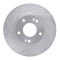 DFC 01-05 Hyundai Santa Fe Front Left Drilled & Slotted Silver Brake Rotor