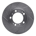 R1 97-04 Porsche Boxster Front Left Drilled & Slotted Silver Brake Rotor