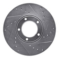 DFC 71-97 Jaguar XJS Front Right Drilled & Slotted Silver Brake Rotor