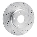 R1 Concepts Brake Rotor Drilled and Slotted Silver Fits Infiniti I35