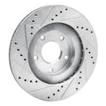 R1 Concepts Brake Rotor Drilled and Slotted Silver Fits Infiniti I35