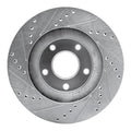 R1 Concepts Brake Rotor Drilled and Slotted Silver Fits Infiniti I35