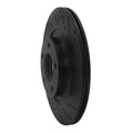 R1 04-11 Mazda RX-8 Rear Right Drilled & Slotted Black Brake Rotor