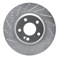 R1 Concepts Brake Rotor Drilled and Slotted Silver Fits Mercedes-Benz C300