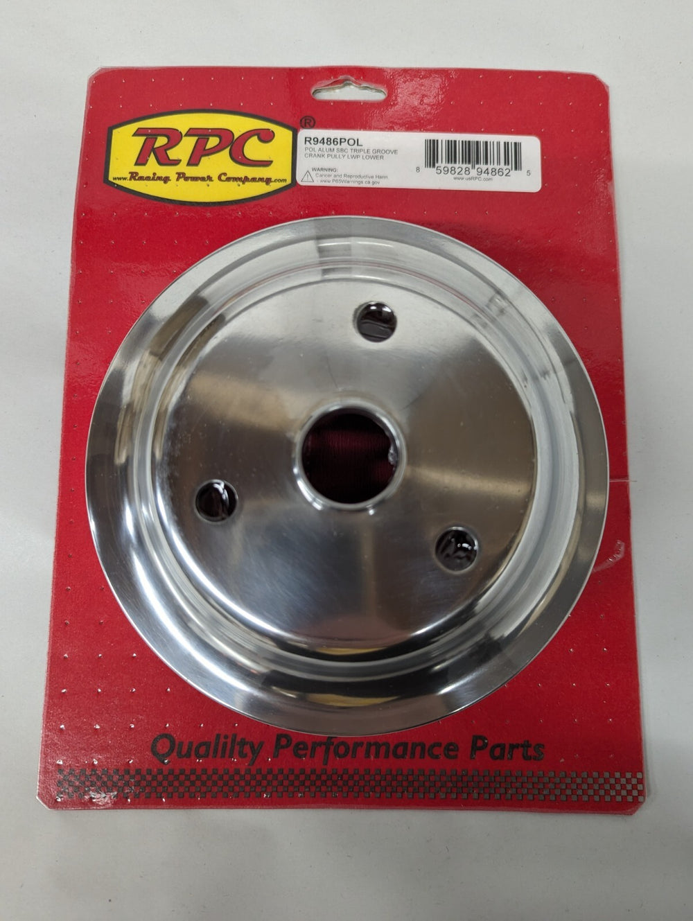POLISHED ALUMINUM SB CHEVY V8 TRIPL