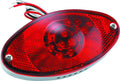 Bikers Choice Chrome LED Cateye Taillight Red Lens DOT Universal