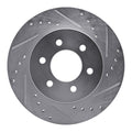 DFC 97-02 Dodge Durango Front Right Drilled & Slotted Silver Brake Rotor