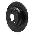 R1 03-16 Mercedes-Benz E280 (Canada) Rear Left Drilled & Slotted Black Brake Rotor