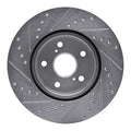DFC 86-92 Toyota Supra Front Right Drilled & Slotted Silver Brake Rotor