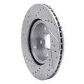 DFC 86-92 Toyota Supra Front Right Drilled & Slotted Silver Brake Rotor