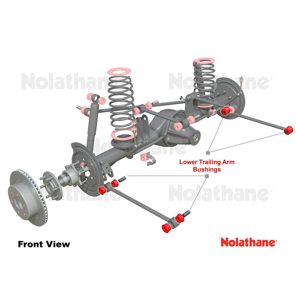 Trailing arm - lower bushing 8 Bushings 4 Tubes 4 Washers Install Guide Grease