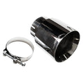 JBA 3in x 4in x 5-3/4in Double Wall Polished Chrome Tip - Clamp On
