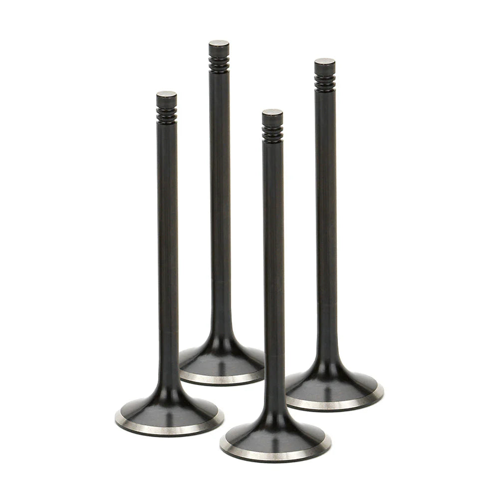 Supertech VW 1.8L/2.0L 8V Black Nitrided Exhaust Valve - +1mm Oversize - Set of 4