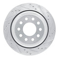 DFC 03-11 Lincoln Town Car Rear Right Drilled & Slotted Silver Brake Rotor