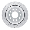 DFC 03-11 Lincoln Town Car Rear Left Drilled & Slotted Silver Brake Rotor