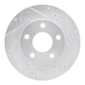 DFC 97-05 Buick LeSabre Front Right Drilled & Slotted Silver Brake Rotor