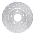R1 94-97 Mercedes-Benz C230 Front Right Drilled & Slotted Silver Brake Rotor
