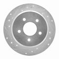 R1 Concepts Brake Rotor Drilled and Slotted Silver Fits Ford Crown